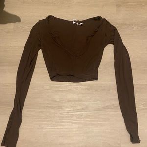 Brown Lounge Cropped Top
